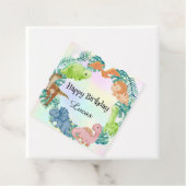 キュート恐竜ジャングルスクール子供の誕生日パーティー フェイバータグ (インサイチュ)