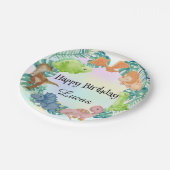 キュート恐竜ジャングルスクール子供の誕生日パーティー ペーパープレート (アングル)