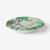 キュート恐竜ジャングルスクール子供の誕生日パーティー ペーパーボウル (傾斜あり)