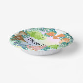 キュート恐竜ジャングルスクール子供の誕生日パーティー ペーパーボウル (傾斜あり)