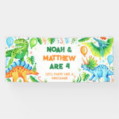 キュート恐竜ジョイント兄弟姉妹誕生日 横断幕 (横)