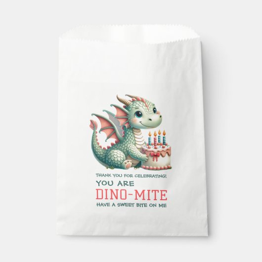 キュート恐竜ディノダニ誕生祝い フェイバーバッグ (正面)