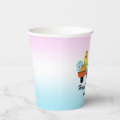 キュート恐竜トラクターボーイ新学期誕生日 紙コップ (右)