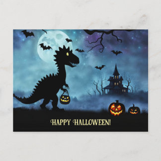 キュート恐竜ハッピーハローウィン シーズンポストカード