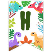 キュート恐竜ハッピーバースデー装飾 バンティングフラッグ (第2の旗)