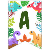 キュート恐竜ハッピーバースデー装飾 バンティングフラッグ (第3の旗)