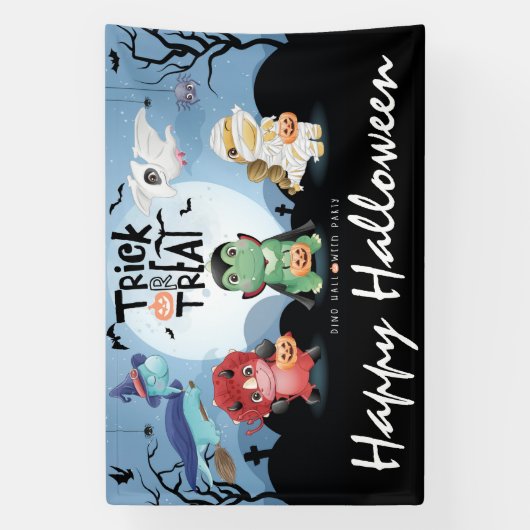 キュート恐竜ハローウィンパーティ 横断幕 (縦)