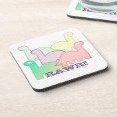 キュート恐竜パステルカラフル コースター (左側)