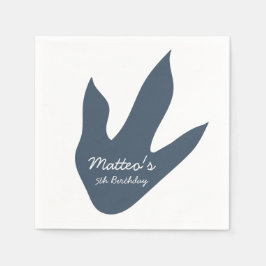 キュート恐竜パーソナライズされた誕生日ナプキン スタンダードカクテルナプキン