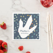 キュート恐竜パーソナライズされた誕生日ナプキン スタンダードカクテルナプキン (インサイチュ)