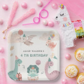 キュート恐竜パーティー動物子供の誕生日ナプキン ペーパープレート (パーティー)