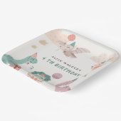 キュート恐竜パーティー動物子供の誕生日ナプキン ペーパープレート (傾斜あり)