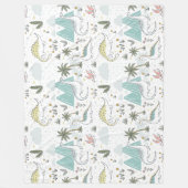 キュート恐竜フリースブランケット フリースブランケット (正面)