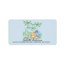 キュート恐竜ベイビーシャワー住所 シール