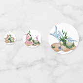 キュート恐竜ベビーバースデーパーティードコール コンフェッティ (裏面)