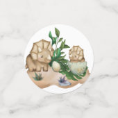 キュート恐竜ベビーバースデーパーティードコール コンフェッティ (スモール正面)