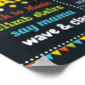 キュート恐竜ボーイズ誕生統計誕生日マイルストーン ポスター (角)