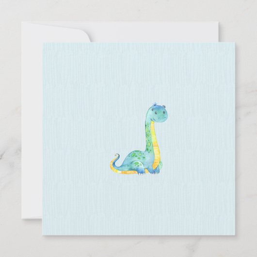 キュート恐竜ボーイズ赤ちゃんシャワー招待状 招待状 (裏面)