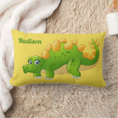 キュート恐竜名前をカスタムする装飾用クッション ランバークッション (ブランケット)
