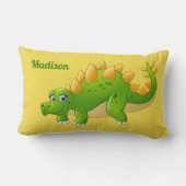 キュート恐竜名前をカスタムする装飾用クッション ランバークッション (裏面)
