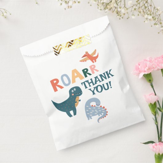 キュート恐竜子供の誕生日パーティー フェイバーバッグ (封をした状態)