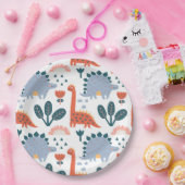 キュート恐竜子供の誕生日パーティー ペーパープレート (パーティー)