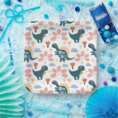 キュート恐竜子供の誕生日パーティー ペーパープレート (パーティー)