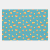 キュート恐竜子供の誕生日パーティー ラッピングペーパーシート (正面)