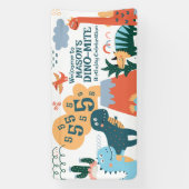 キュート恐竜子供の誕生日パーティー 横断幕 (縦)