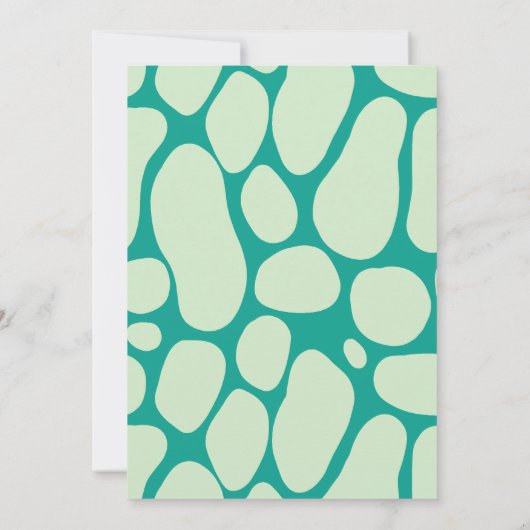 キュート恐竜子供の誕生日招待状 招待状 (裏面)