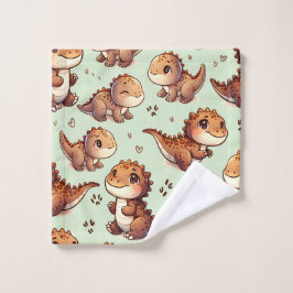 キュート恐竜子供部屋 ウォッシュタオル