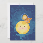 キュート恐竜宇宙2ザムーン誕生日 招待状 (裏面)