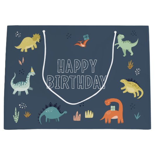 キュート恐竜抱き枕 ラージペーパーバッグ (正面)