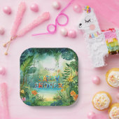 キュート恐竜紙プレート ペーパープレート (パーティー)