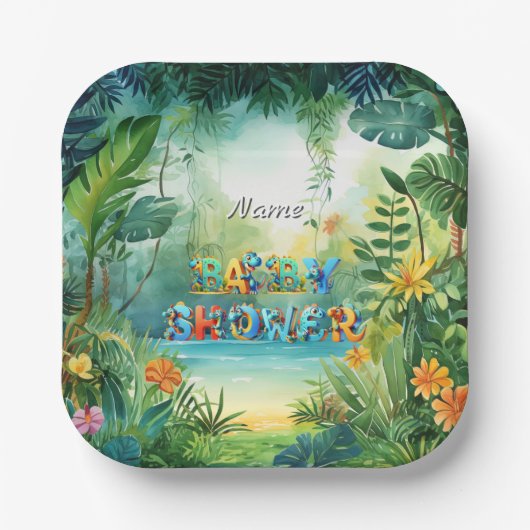 キュート恐竜紙プレート ペーパープレート (正面)