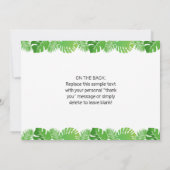 キュート恐竜誕生日サンキューカード サンキューカード (裏面)