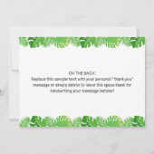 キュート恐竜誕生日サンキューカード サンキューカード (裏面)