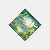 キュート恐竜誕生日ナプキンス スタンダードカクテルナプキン (角)