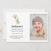 キュート恐竜誕生日招待状 招待状 (正面)