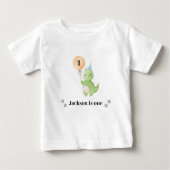 キュート恐竜誕生日 ベビーTシャツ (正面)