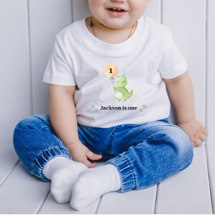 キュート恐竜誕生日 ベビーTシャツ