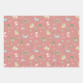 キュート恐竜誕生日 ラッピングペーパーシート (正面2)