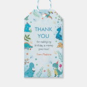 キュート恐竜1st誕生日パーティープレゼントラベル ギフトタグ (正面)