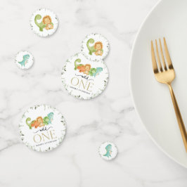 キュート恐竜、Tレックス、ジュラシック、ファースト誕生日 コンフェッティ