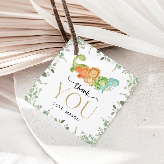 キュート恐竜、Tレックス、ジュラシック、ファースト誕生日 フェイバータグ