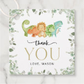 キュート恐竜、Tレックス、ジュラシック、ファースト誕生日 フェイバータグ (正面)