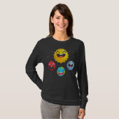 キュート惑星太陽天文学科学者宇宙科学 Tシャツ (正面フル)