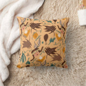 キュート感謝祭の巡礼者秋緑のドードル クッション (ブランケット)