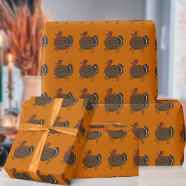 キュート感謝祭トルコ柄ラッピング紙 ラッピングペーパー