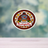 キュート感謝祭格言withトルコイラストレーションC アクリルサイン (ニュートラル)